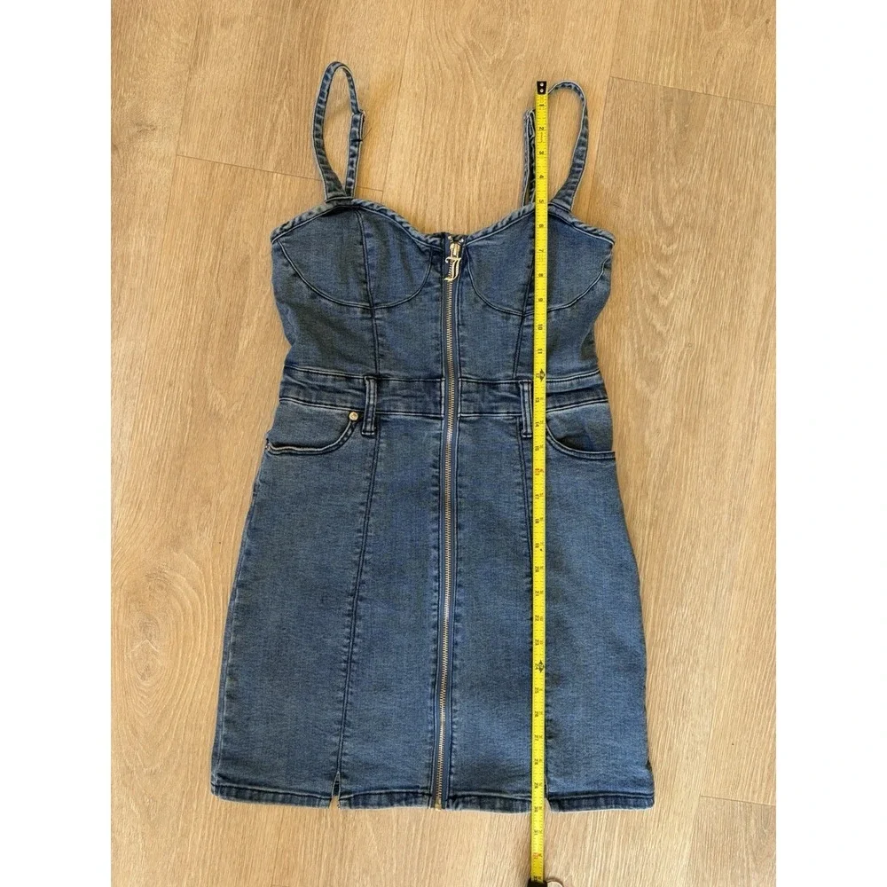 JUICY COUTURE Vintage Y2K Made in USA  Denim Mini Dress Medium Logo